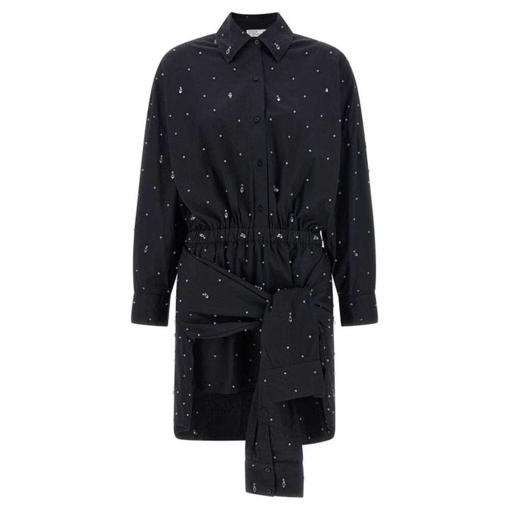 Giuseppe Di Morabito Black Cotton Short Women's Dress